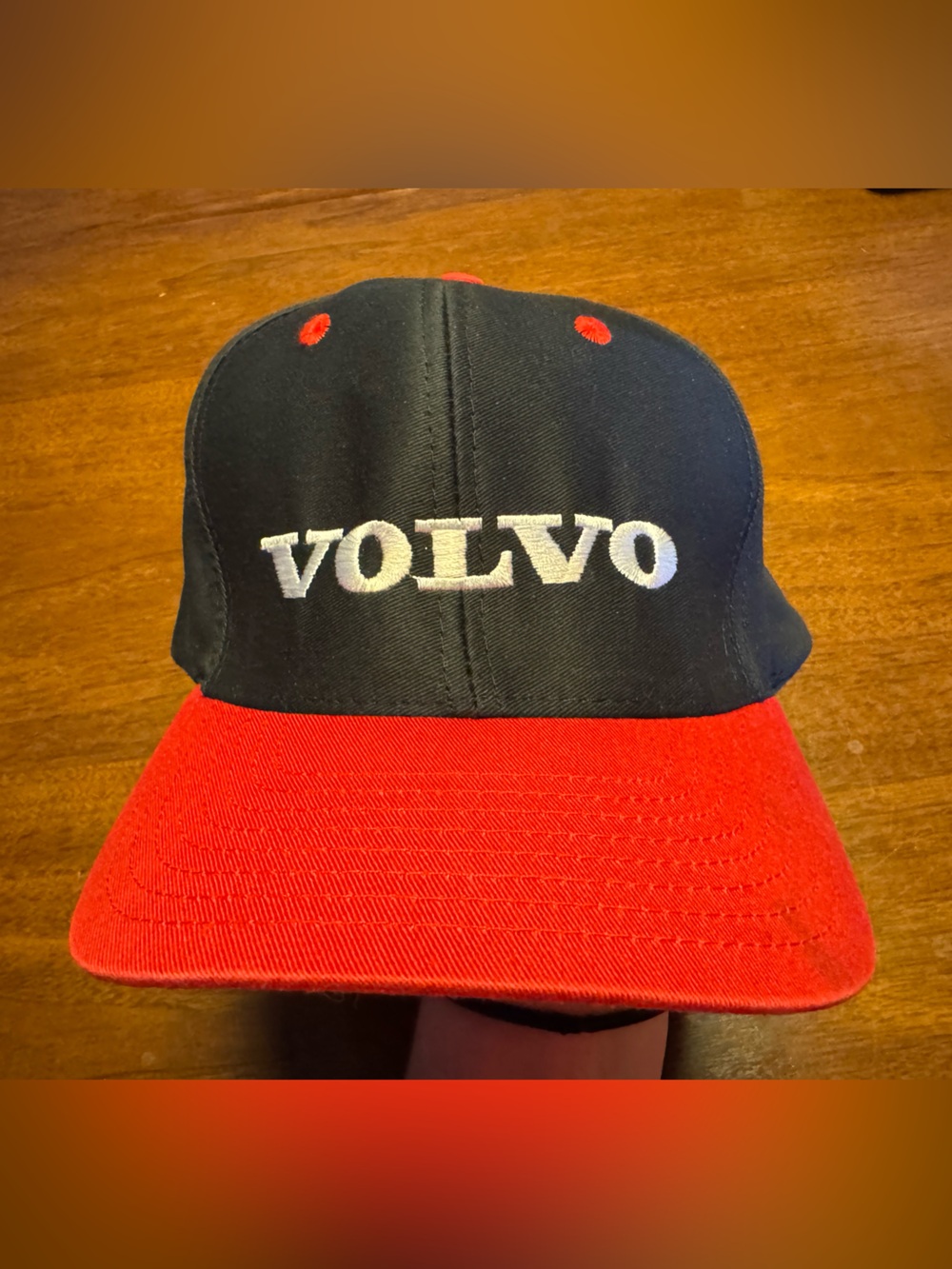 Volvo Black & Red Embroidered Logo Promo SnapBack Cap Hat